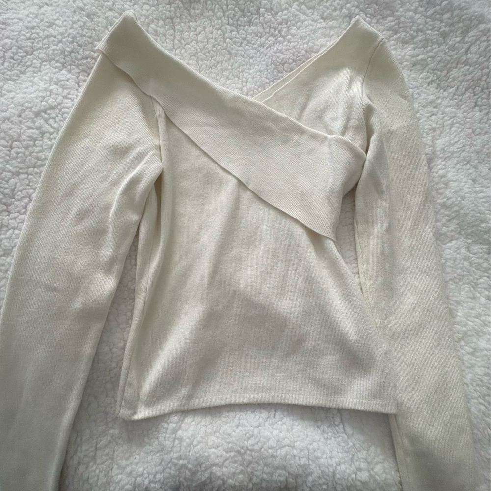 Seek The Label Cream Off-Shoulder Sweater - Picture 3 of 3